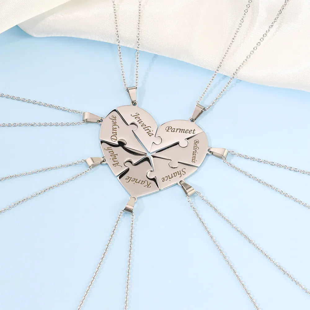 Lié à Vie - Collier puzzle famille personnalisé