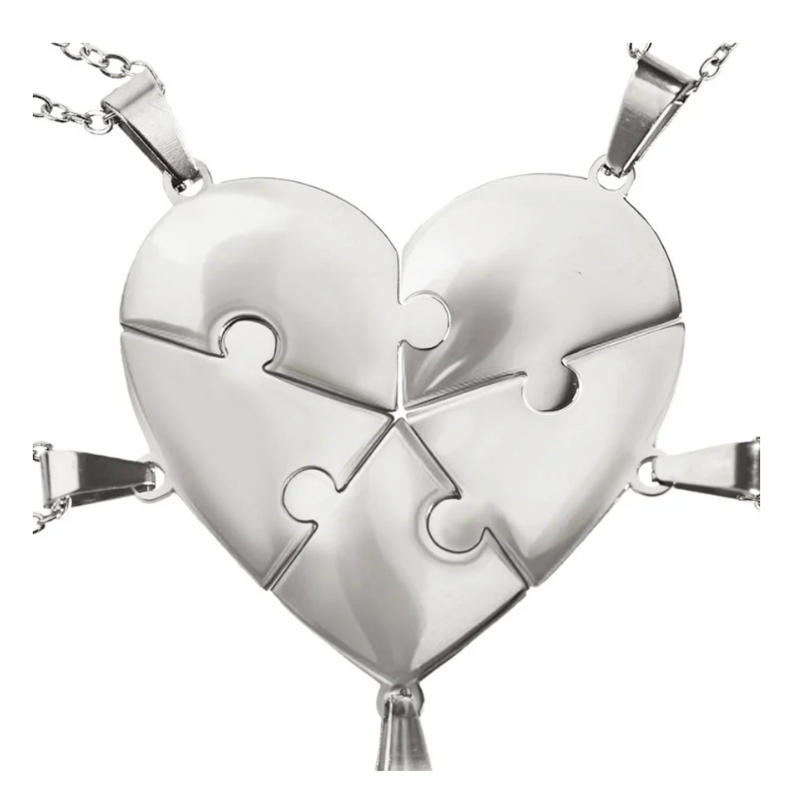 Lié à Vie - Collier puzzle famille personnalisé